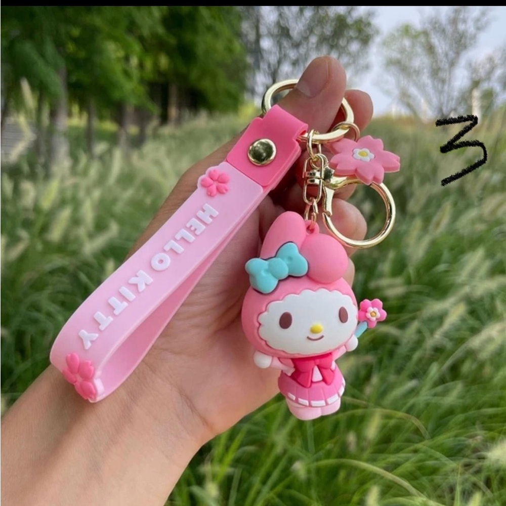 Hello Kitty and Friends Doll 10cm Anime Figurine Key Chains  Bag Ornament - Picture 4 of 6